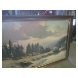 (CS) 2 Large Vintage Framed Prints ... (CS) 2 Large Vintage Framed Prints ...