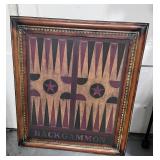 Decorative Metal Backgammon Gameboard Wall Hanging