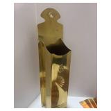 Brass Match Holder for long Matches Three Copper Fans