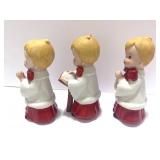 Three Porcelain Homco Choir Kids