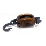 Antique Wood Pulley