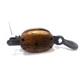 Antique Wood Pulley