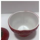 1949 Hazel Atlas Strawberry Jam Pot 3"