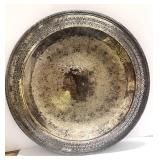 Vintage Silver Plate Tray 14" Round
