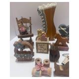 Bag of Miscellaneous Wooden Figurines