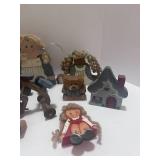 Bag of Miscellaneous Wooden Figurines