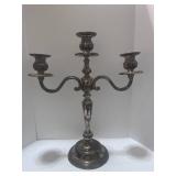 Vintage Silver Plate Candelabra 15"
