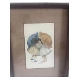 Two 1907 Framed Postcards