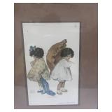 Two 1907 Framed Postcards