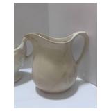 Vintage Rabbit Pitcher, White Pitcher and Gravy Boat