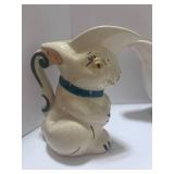 Vintage Rabbit Pitcher, White Pitcher and Gravy Boat
