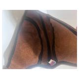 Brown Leather Aviator Skull Cap Made in USA Size S-M