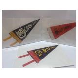 3 Pennants 4" X 9" Good Luck, Sub Normal and P.U.