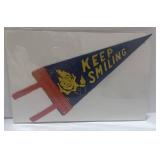 Clown Pennant 4" X 9"  Keep Smiling