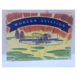 1935 HJ Heinz Company Modern Aviation Stamp Card Booklet Letter and 2 Stamps