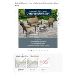 Staton 4-piece Patio Furniture Conversation Set, Beige, Metal by Mainstay ** Staton 4-piece Patio Furniture Conversation Set, Beige, Metal by Mainstay **