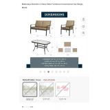 Staton 4-piece Patio Furniture Conversation Set, Beige, Metal by Mainstay ** Staton 4-piece Patio Furniture Conversation Set, Beige, Metal by Mainstay **
