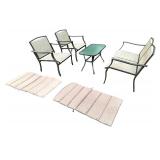 Staton 4-piece Patio Furniture Conversation Set, Beige, Metal by Mainstay ** Staton 4-piece Patio Furniture Conversation Set, Beige, Metal by Mainstay **