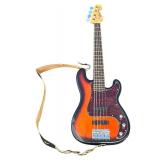Fender Squier Precision Bass V Electric Bass Guitar, 5-string model: Sunburst Finish Fender Squier Precision Bass V Electric Bass Guitar, 5-string model: Sunburst Finish