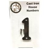 Cast Iron House Numbers, Flat Dimension Cast Iron House Numbers, Flat Dimension