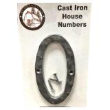 Cast Iron House Numbers, Total Weight 4 lbs 12 1/8 oz, Textured Dimension Cast Iron House Numbers, Total Weight 4 lbs 12 1/8 oz, Textured Dimension
