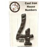 Cast Iron House Numbers, Total Weight 4 lbs 12 1/8 oz, Textured Dimension Cast Iron House Numbers, Total Weight 4 lbs 12 1/8 oz, Textured Dimension