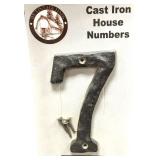 Cast Iron House Numbers, Total Weight 4 lbs 12 1/8 oz, Textured Dimension Cast Iron House Numbers, Total Weight 4 lbs 12 1/8 oz, Textured Dimension