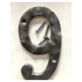 Cast Iron House Numbers, Total Weight 4 lbs 12 1/8 oz, Textured Dimension Cast Iron House Numbers, Total Weight 4 lbs 12 1/8 oz, Textured Dimension