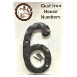 Cast Iron House Numbers, Total Weight 4 lbs 12 1/8 oz, Textured Dimension Cast Iron House Numbers, Total Weight 4 lbs 12 1/8 oz, Textured Dimension