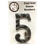 Cast Iron House Numbers, Total Weight 4 lbs 12 1/8 oz, Textured Dimension Cast Iron House Numbers, Total Weight 4 lbs 12 1/8 oz, Textured Dimension