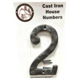 Cast Iron House Numbers, Total Weight 4 lbs 12 1/8 oz, Textured Dimension Cast Iron House Numbers, Total Weight 4 lbs 12 1/8 oz, Textured Dimension