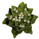 Vintage 1999 May Lily of the Valley Flower Trinket Box ** Vintage 1999 May Lily of the Valley Flower Trinket Box **