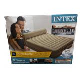 Queen Dura-Beam Ultra Plush Headboard Airbed Mattress with Internal Pump