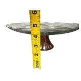 Red Vase Base Cake Stand with Glass Dome Lid Red Vase Base Cake Stand with Glass Dome Lid