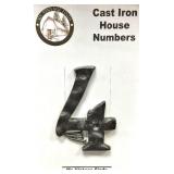 Cast Iron House Numbers, Total Weight 3 lbs 8 1/4 oz, Textured Dimension Cast Iron House Numbers, Total Weight 3 lbs 8 1/4 oz, Textured Dimension