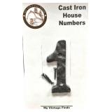 Cast Iron House Numbers, Total Weight 3 lbs 8 1/4 oz, Textured Dimension Cast Iron House Numbers, Total Weight 3 lbs 8 1/4 oz, Textured Dimension
