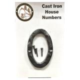 Cast Iron House Numbers, Total Weight 3 lbs 8 1/4 oz, Textured Dimension Cast Iron House Numbers, Total Weight 3 lbs 8 1/4 oz, Textured Dimension
