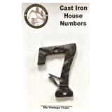 Cast Iron House Numbers, Total Weight 3 lbs 8 1/4 oz, Textured Dimension Cast Iron House Numbers, Total Weight 3 lbs 8 1/4 oz, Textured Dimension