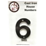 Cast Iron House Numbers, Flat Dimension Cast Iron House Numbers, Flat Dimension