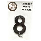 Cast Iron House Numbers, Flat Dimension Cast Iron House Numbers, Flat Dimension