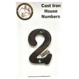 Cast Iron House Numbers, Flat Dimension Cast Iron House Numbers, Flat Dimension