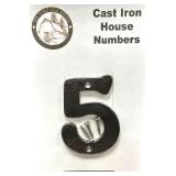 Cast Iron House Numbers, Flat Dimension Cast Iron House Numbers, Flat Dimension