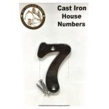 Cast Iron House Numbers, Flat Dimension Cast Iron House Numbers, Flat Dimension