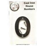 Cast Iron House Numbers, Flat Dimension Cast Iron House Numbers, Flat Dimension
