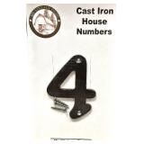 Cast Iron House Numbers, Flat Dimension Cast Iron House Numbers, Flat Dimension