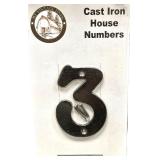 Cast Iron House Numbers, Flat Dimension Cast Iron House Numbers, Flat Dimension