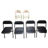 Folding Chairs Portable Metal with Ultra Soft PU Padded Cushion Seats (6) Folding Chairs Portable Metal with Ultra Soft PU Padded Cushion Seats (6)