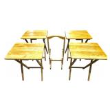 Folding TV Trays Tables (4) with Stand Folding TV Trays Tables (4) with Stand