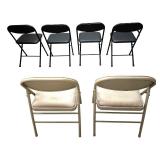 Folding Chairs Portable Metal with Ultra Soft PU Padded Cushion Seats (6) Folding Chairs Portable Metal with Ultra Soft PU Padded Cushion Seats (6)