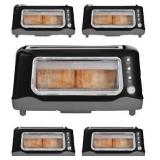 ClearView Long Slot Toaster: See-Through 2-Slice Bagel Toaster, Spot Clean ClearView Long Slot Toaster: See-Through 2-Slice Bagel Toaster, Spot Clean